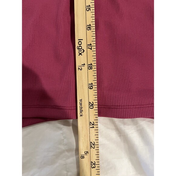 NWT Kate & Mallory Scoop Neck Ribbed Shimmer Trim Tank Top XL Pink Stretch Layer - Picture 8 of 9